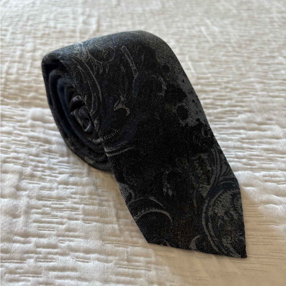 Joseph Abboud Black Paisley Tie